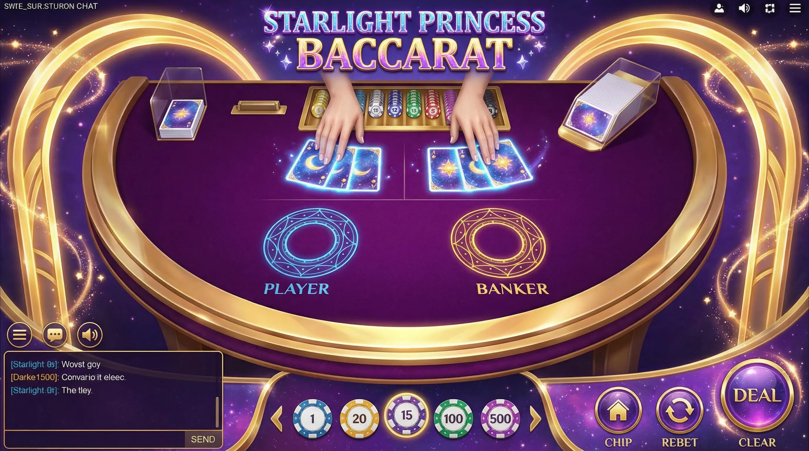 Interface de jogo do Bacará brlbet